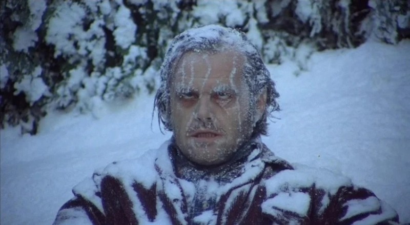 Create meme: the frozen man, the shining Stephen king, the shining Jack Nicholson