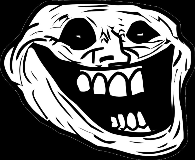 Create meme: trol face, trollface smile, Trollface is scary