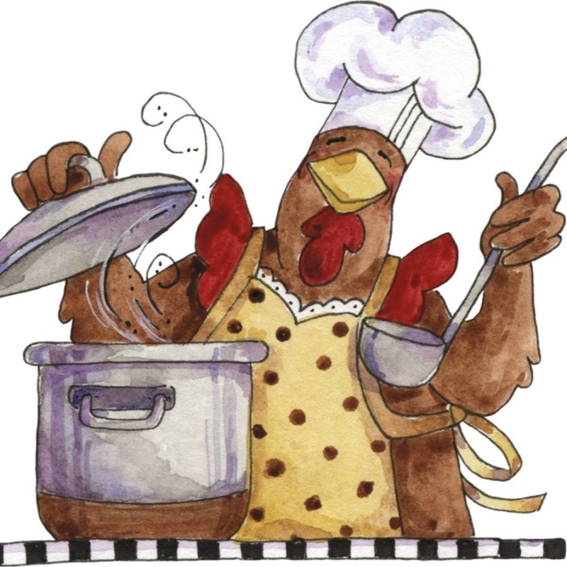 Create meme: culinary illustrations, chefs drawing, chicken illustration