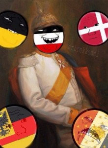 Create meme: polandball, countryballs, Prussian cock