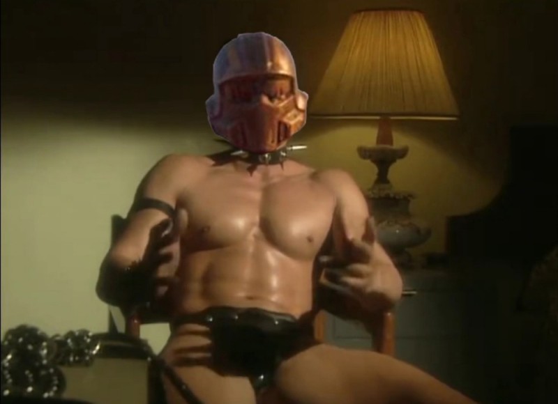 Create meme: van darkholm in a mask, hachimaki van darkholm, van darkholm gachimuchi