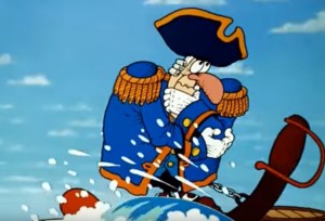 Create meme: captain Smollett pictures, captain Smollett gun, treasure island cartoon 1988 captain Smollett