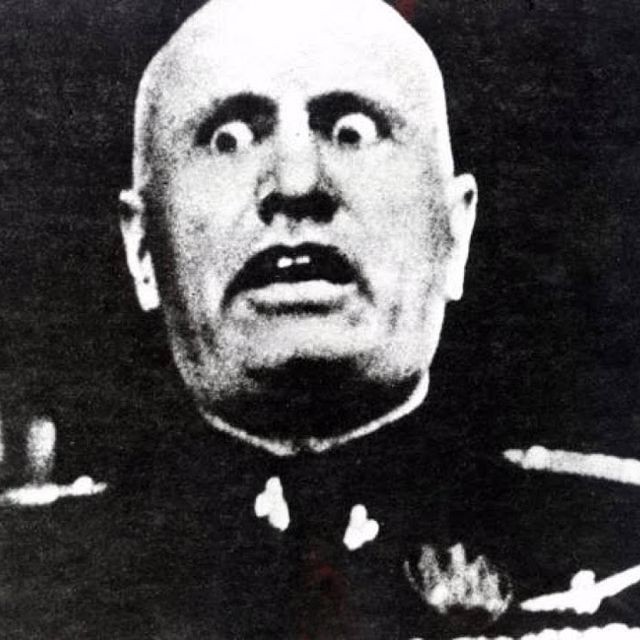 Create meme: Benito Mussolini bald, Duce Mussolini , Benito Mussolini meme