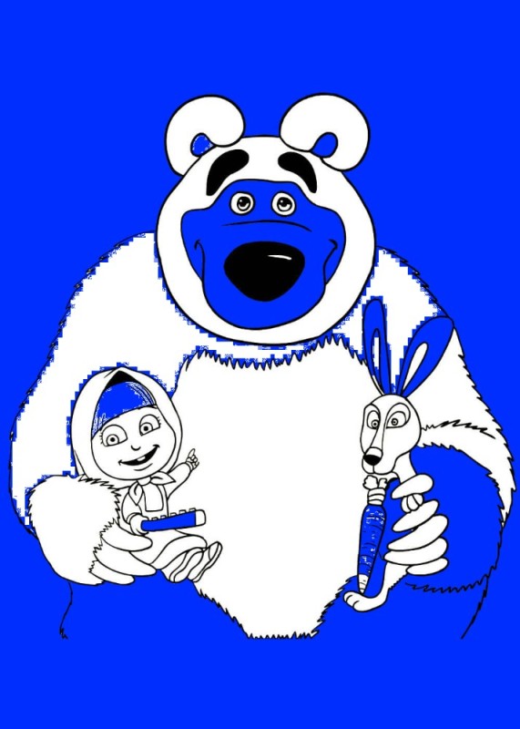 Create meme: coloring pages for girls masha and the bear, coloring pages for children masha and the bear, masha and the bear coloring book for kids