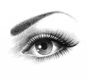 Create meme: drawing, the human eye, drawing eyes