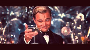 Create meme: Gatsby DiCaprio, Leonardo DiCaprio with a glass of, the great Gatsby