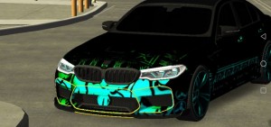 Create meme: bmw m 5 f 90, Car, the vinyls on the bmw m5 f90 car parking