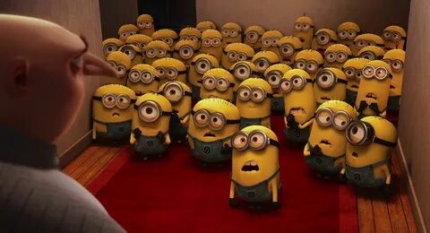 Create meme: minions crowd, minions many minions, the minions are laughing