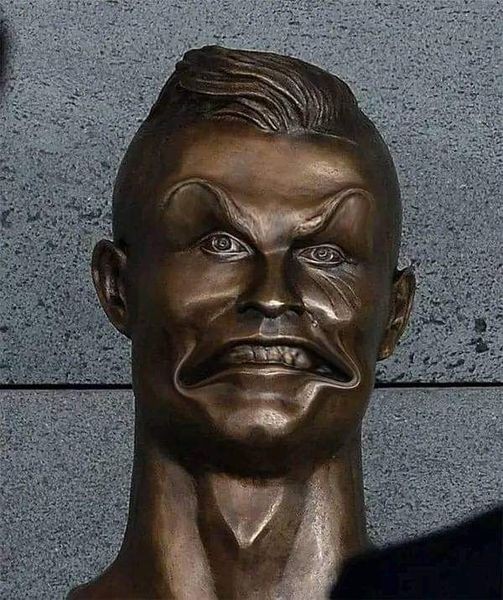 Create meme: bust of Cristiano Ronaldo, a statue of Ronaldo, a statue of Cristiano Ronaldo