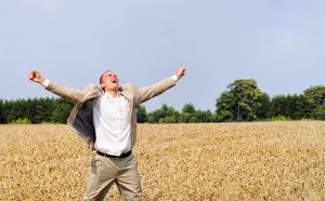 Create meme: wheat field, people