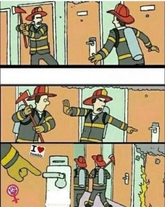 Create meme: firefighter, fireman, fire