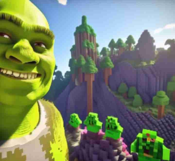 Create meme: Shrek minecraft, Shrek , Shrek in minecraft