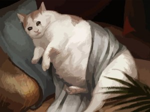 Create meme: illustration of cat, cat picture, fat cat