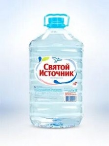 Создать мем: вода негазированная святой источник 5л, минеральная вода святой источник, вода святой источник