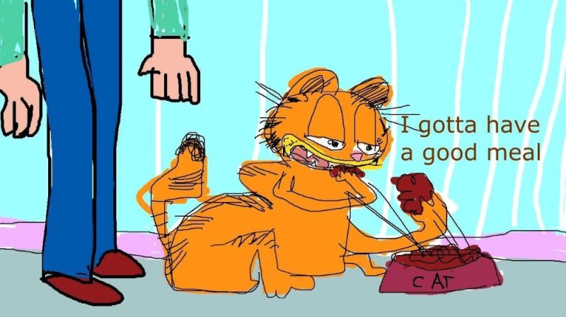 Create meme: Garfield , garfield , garfield fanart