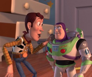 Create meme: baz Lightyear and woody, the walt disney company, buzz Lightyear