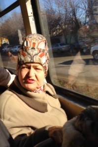 Create meme: tram grandmother