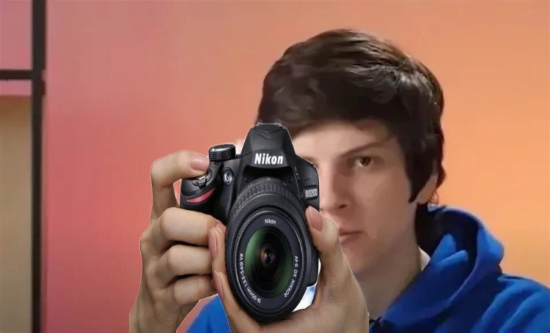 Create meme: Anton Pikuli, camera camera, the camera is professional