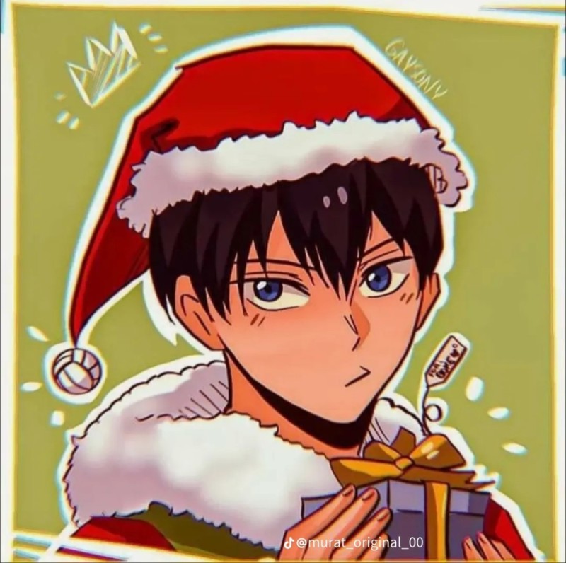 Create meme: Kageyama, Christmas anime, Anime New Year