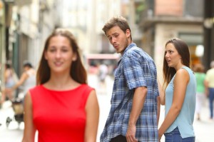 Создать мем: retweet, distracted boyfriend