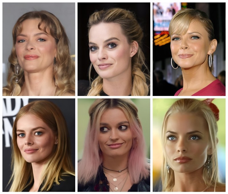 Create meme: margot Robbie, Samara Weaving and Margot Robbie