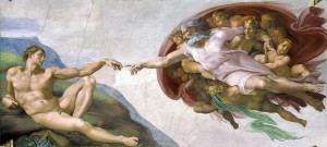 Create meme: god, God, the Sistine chapel