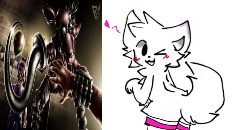 Create meme: fnaf the mangle, fnaf Tony crinit the mangle, animatronik the mangle