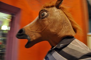 Create meme: horse head mask, mask horse head, mask horse