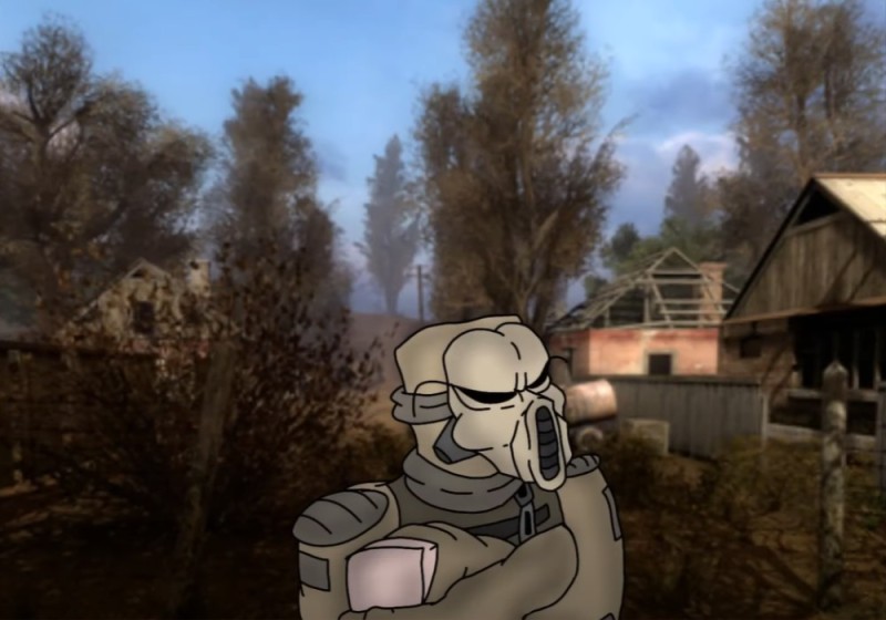 Create meme: the village of newcomers stalker, novice stalker, Stalker call of Pripyat 