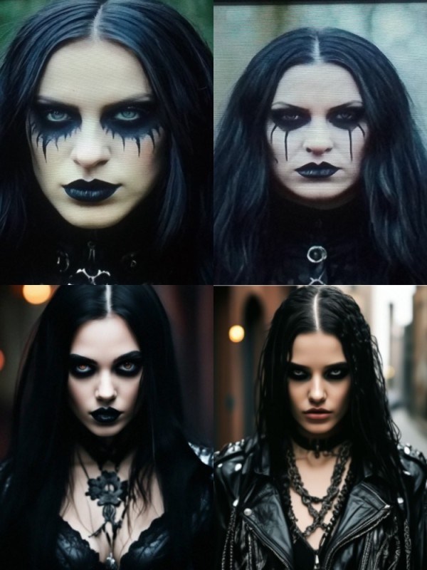 Create meme: goth girl, goth , Gothic makeup