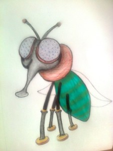 Create meme: illustration, fly, figure