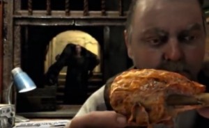 Create meme: s t a l k e r, Stalker shadow of chernobyl GIF, Sidorovich eats the chicken