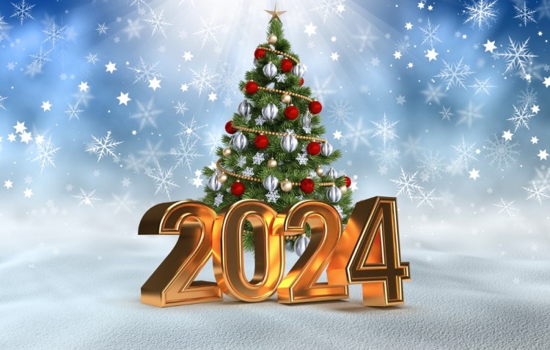 Создать мем: новогодняя елка с надписью с новым годом, ёлка новый год, новый год с новым годом