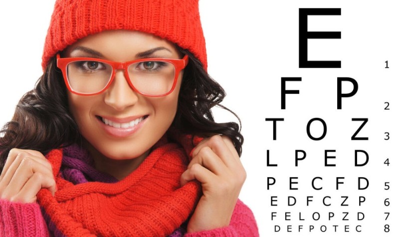 Create meme: A girl with eyeglasses, a girl with glasses and a red scarf, vision 