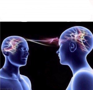 Create meme: the overmind two people, telepathy meme, motor telepathy