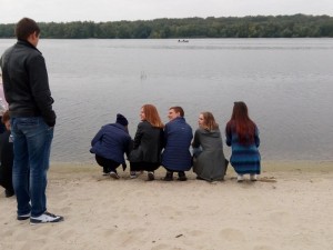 Create meme: Lembolovsky lake, pond, lake