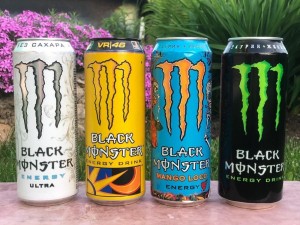 Создать мем: black monster khaos, блэк монстр, энергетические напитки