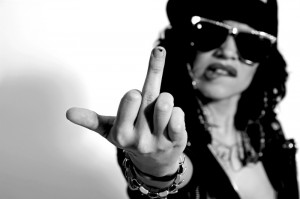 Create meme: rock picture gesture with his fingers, Middle finger, middle finger Wallpaper