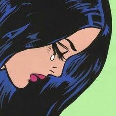 Create meme: weeping girl, The sad girl from the comics, pop art comics