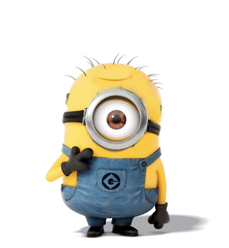 Create meme: minions on a white background, minion carl, minion 