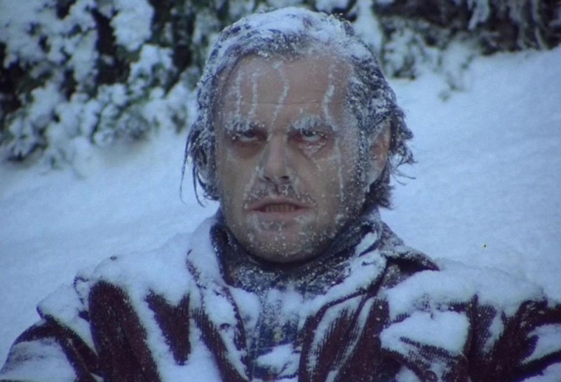 Create meme: Jack Nicholson Shining in the snow, Jack Nicholson the shining frozen, frozen 