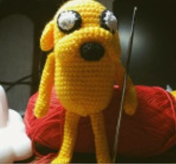 Create meme: Jake the crocheted dog, Jake the crocheted dog, Jake crocheted amigurumi