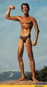 Create meme: Arnold youth and old age, Schwarzenegger drisch, Schwarzenegger beefcake