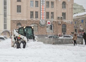 Create meme: snowfall in Moscow, snow, snow removal