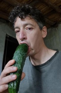 Create meme: girl with cucumber, large cucumber, cucumber