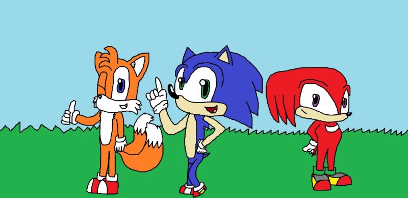 Create meme: knuckles from sonic, Sonic and his team, sonic 