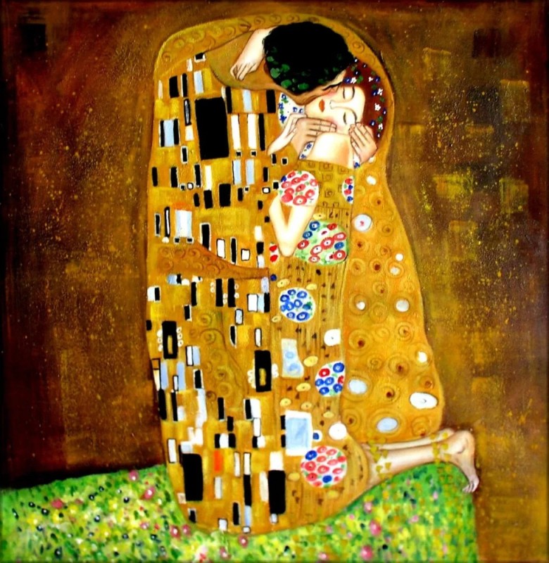 Create meme: Gustav Klimt's painting the kiss, Klimt the kiss, painting kiss gustav klimt