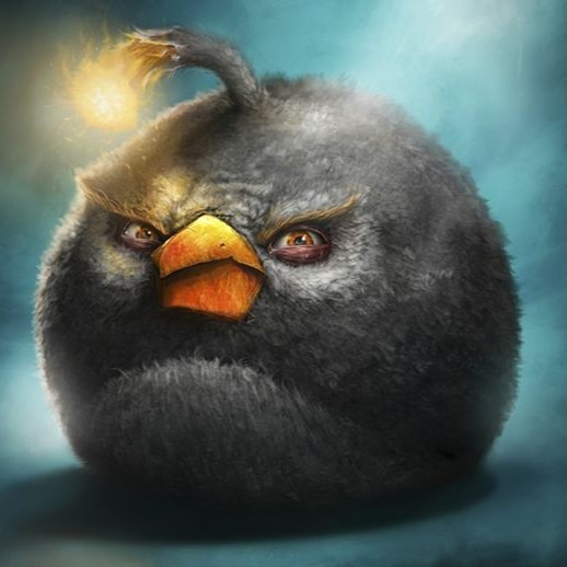 Создать мем: чёрная птица из angry birds, птица из энгри бердз, энгри бердз черная птица