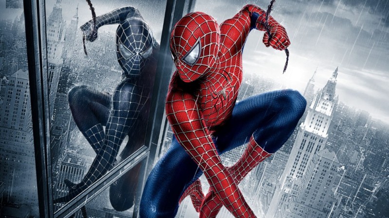 Create meme: Spider-Man 3 enemy in Reflection, Spider-Man Sam Raimi, Spider-man 3 enemy in reflection poster