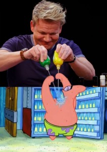 Create meme: gordon ramsay lemon and lime juice, drunk Patrick, Gordon Ramsay pours the juice